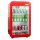 Minibarkühlschrank - 113 Liter - mit 1 Glastür - Rot