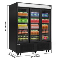 Getränkekühlschrank - 1325 Liter - mit 3 Glastüren