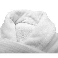 (12 Stück) Bademantel mit Schalkragen - Größe: XL - Weiß