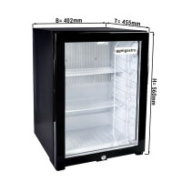 Minibarkühlschrank - mit 1 Glastür -...