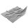 (10 Stück) Mikrofasertuch Gläsertuch - grau - 50 x 70 cm