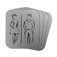 AIR-WOLF - Türschild "Toilette" -...