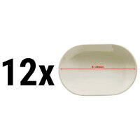 (12 Stück) TEOS - Platte/ Teller oval - Ø 24 cm