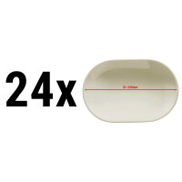 (24 Stück) TEOS - Platte/ Teller oval - Ø 24 cm