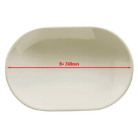 (24 Stück) TEOS - Platte/ Teller oval - Ø 24 cm