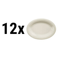 (12 Stück) SEMPRE - Platte/ Teller oval - Ø 33 cm