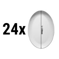 (24 Stück) CLASICO - Platte/ Teller oval - L = 28 cm