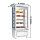 Panoramatiefkühlvitrine - 457 Liter - mit 5 Glasablagen - Weiß