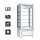 Panoramatiefkühlvitrine - 457 Liter - mit 5 Glasablagen - Weiß