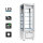 Panoramatiefkühlvitrine - 324 Liter - mit 5 Glasablagen - Weiß