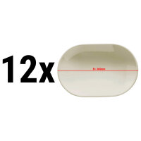 (12 Stück) TEOS - Platte/ Teller oval - 36 cm