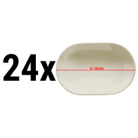 (24 Stück) TEOS - Platte/ Teller oval - 28 cm