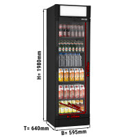 Getränkekühlschrank - 347 Liter - schwarz