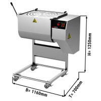 Elektrischer Fleischmischer - 185 Liter - 150 kg - 1,5 kW - 2 Messer