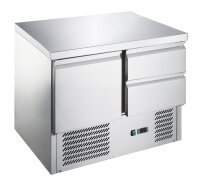 Saladette / Kühltisch ECO - 0,9 x 0,7 m - mit 1 Tür & 2 Schubladen 1/2