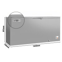 Tiefkühltruhe - 534 Liter (Nettoinhalt) - Grau mit Edelstahldeckel