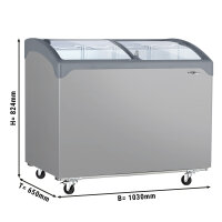 Tiefkühltruhe - 209 Liter (Nettoinhalt) - GRAU mit Glasdeckel