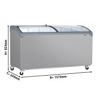 Tiefkühltruhe - 352 Liter (Nettoinhalt) - GRAU mit Glasdeckel