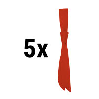 (5 Stück) Serviceschleife - 94 x 5 cm - Rot