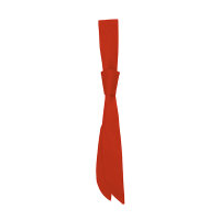 (5 Stück) Serviceschleife - 94 x 5 cm - Rot