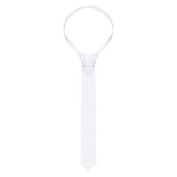 (5 Stück) Krawatte - 148 x 6,5 cm - Weiß