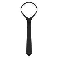 (5 Stück) Krawatte - 148 x 6,5 cm - Schwarz