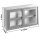 Edelstahl Wandhängeschrank 1,2 m - mit Glasschiebetür - 0,8 m hoch