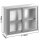 Edelstahl Wandhängeschrank 1,2 m - mit Glasschiebetür - 1,0 m hoch