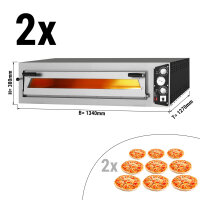 (2 Stück) Pizzaofen 9+9x 34 cm - Breit
