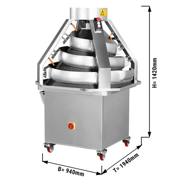 Teig Ball/ Teig Roll Runde Maschine - (Gewichtsbereich: 100 bis 1200 gr)