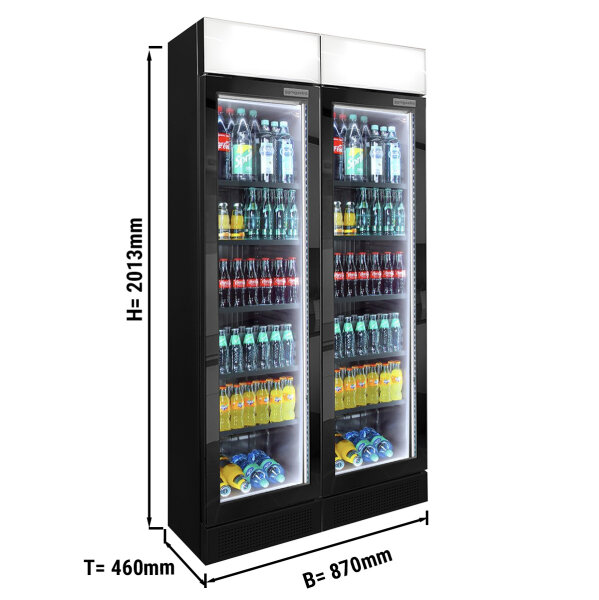 (2 Stück) Getränkekühlschrank - 290 Liter (Gesamt) - schwarz