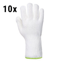 (10 Stück) Hitzebeständiger Handschuh - Weiß - Größe: XL