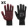 (10 Paar) PVC Noppen Handschuh - Schwarz/ Rot - Größe: XS