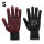 (10 Paar) PVC Noppen Handschuh - Schwarz/ Rot - Größe: S