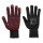 (10 Paar) PVC Noppen Handschuh - Schwarz/ Rot - Größe: L