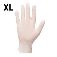 (100 Stück) Latex Einweghandschuhe - Weiß - Größe: XL