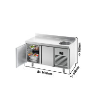 Kühltisch PREMIUM PLUS - 1468x600mm - 1 Becken &...