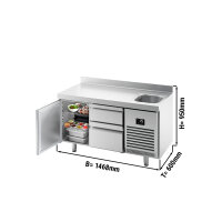 Kühltisch PREMIUM PLUS - 1468x600mm - 1 Becken, 1...