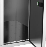 Edelstahl Kühlzelle - 2,1 x 2,1 m - Höhe: 2,01 m - 6,9 m³ - inkl. Wandkühlaggregat PLUS
