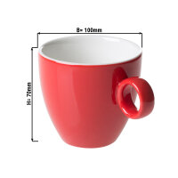 (12 Stück) BART COLOUR CAFE - Kaffeetasse - 17 cl - Rot