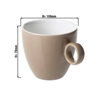(12 Stück) BART COLOUR CAFE - Kaffeetasse - 17 cl - Braun