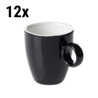 (12 Stück) BART COLOUR CAFE - Espressotasse - 6,5 cl - Schwarz