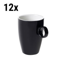 (12 Stück) BART COLOUR CAFE - Kaffeetasse - 23 cl - Schwarz