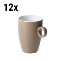 (12 Stück) BART COLOUR CAFE - Kaffeetasse - 23 cl - Braun