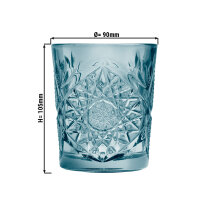 (6 Stück) Allzweck Trinkglas - TIJUANA - 350 ml - Blau