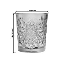 (6 Stück) Allzweck Trinkglas - TIJUANA - 350 ml - Grau
