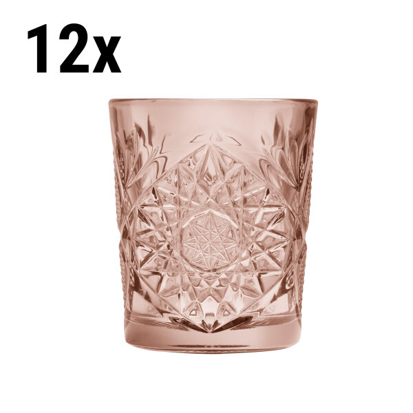(12 Stück) Allzweck Trinkglas - TIJUANA - 350 ml - Rosa