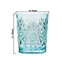 (6 Stück) Allzweck Trinkglas - TIJUANA - 350 ml - Hellblau