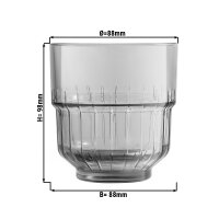 (12 Stück) LINQ - Allzweck Trinkglas - 35,5 cl - Grau