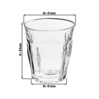 (12 Stück) PICARDIE - Duralex Allzweck Trinkglas - 22 cl - Transparent